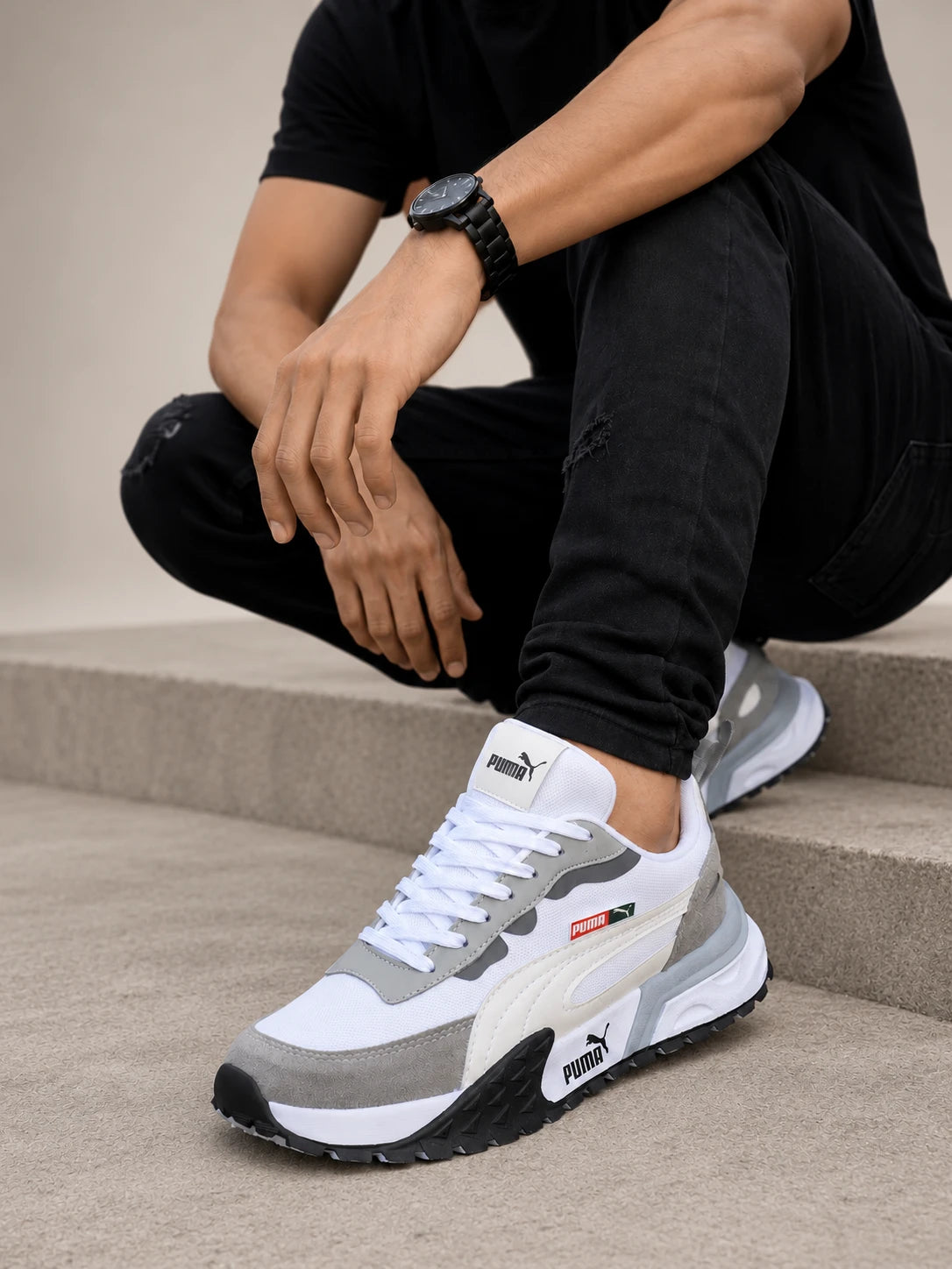 DEPORTIVO EVOLUTION blanco con gris